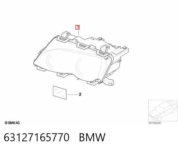 Luz direita 63127165770 BMW