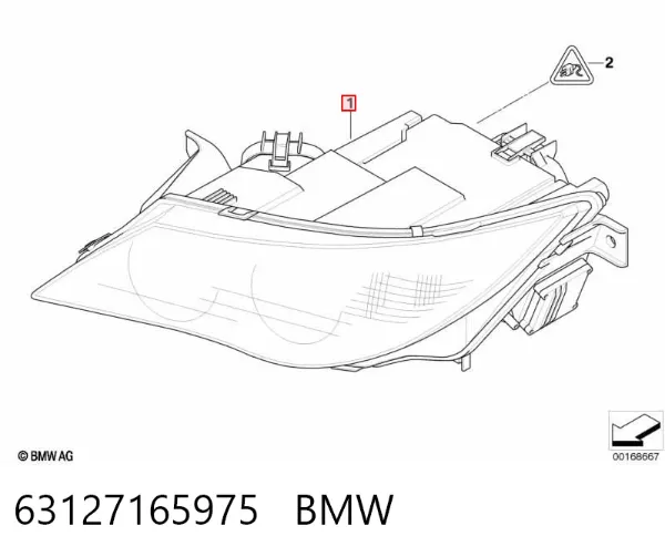 Luz esquerda 63127165975 BMW