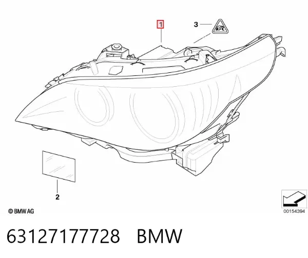 Luz direita 63127177728 BMW