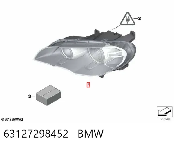 Luz direita 63127298452 BMW