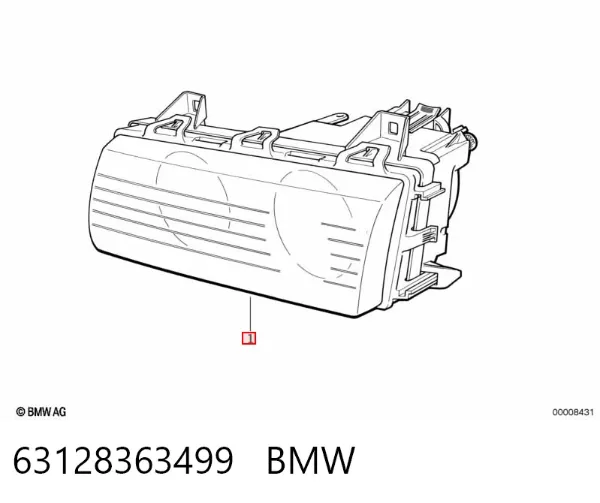 Luz esquerda 63128363499 BMW
