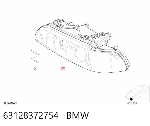 Luz direita 63128372754 BMW