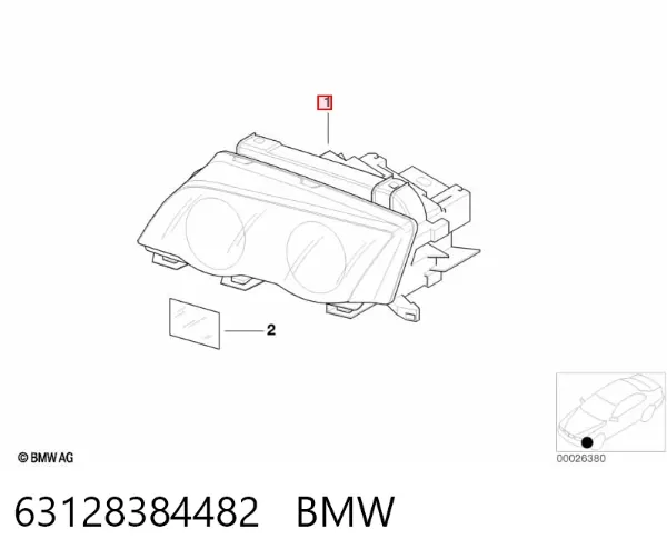 Luz direita 63128384482 BMW