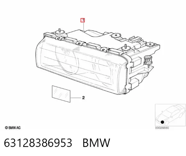 Luz esquerda 63128386953 BMW