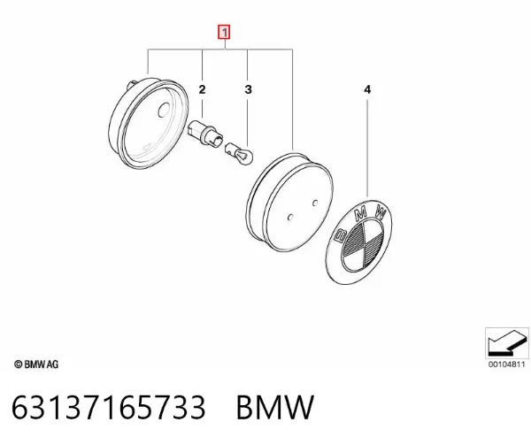 Luz intermitente no pára-lama 63137165733 BMW