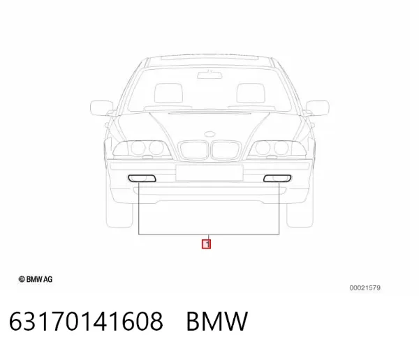 Luzes de nevoeiro esquerdas/direitas 63170141608 BMW