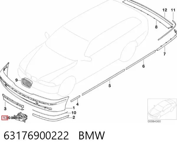Luzes de nevoeiro direitas 63176900222 BMW