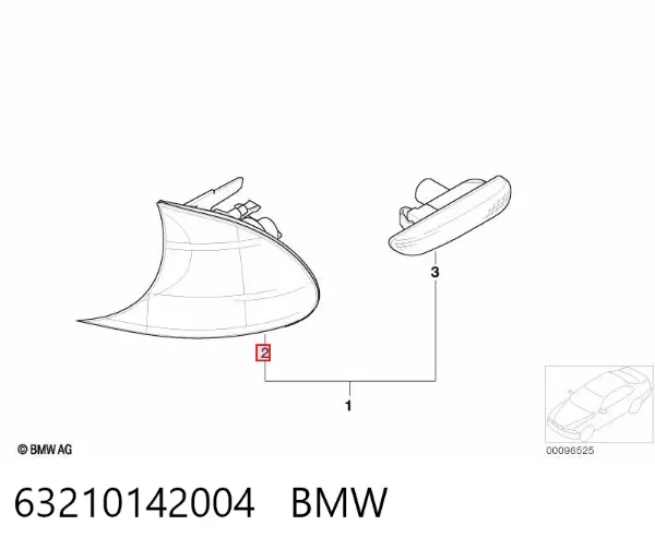 Pisca-pisca direito 63210142004 BMW
