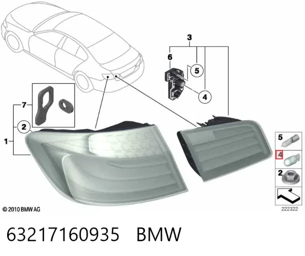 Lâmpada 63217160935 BMW