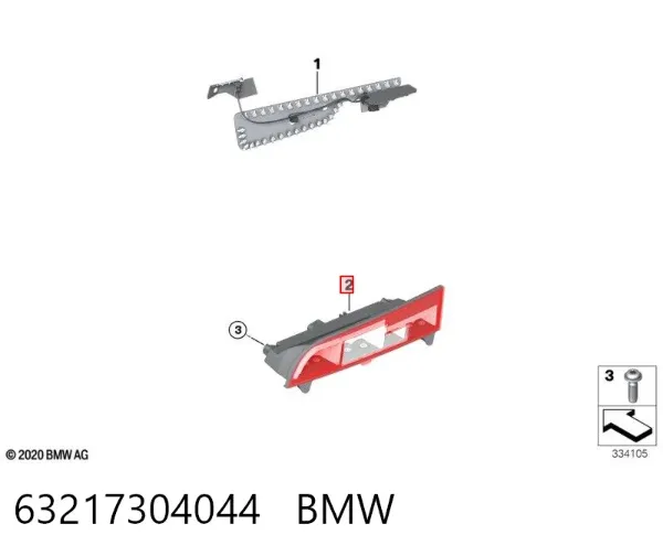 Lanterna traseira direita 63217304044 BMW