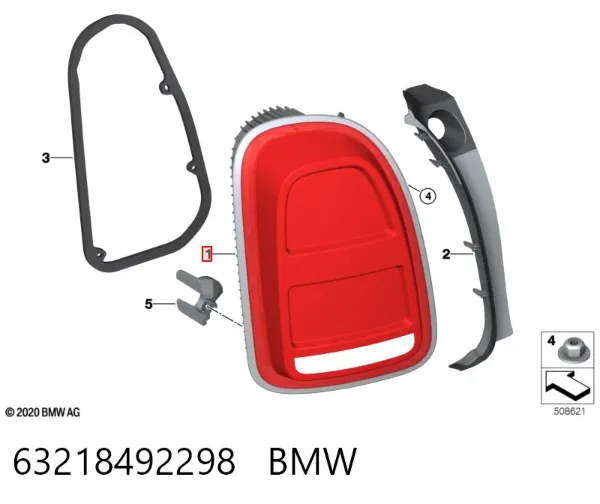 Lanterna traseira direita Mini COUNTRYMAN F60