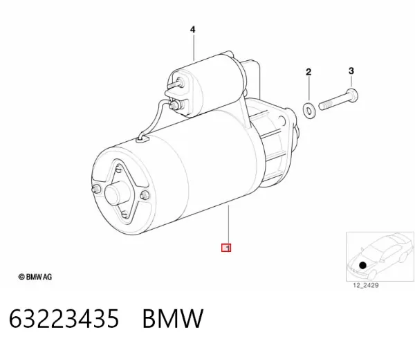 Motor de arranco 63223435 BMW