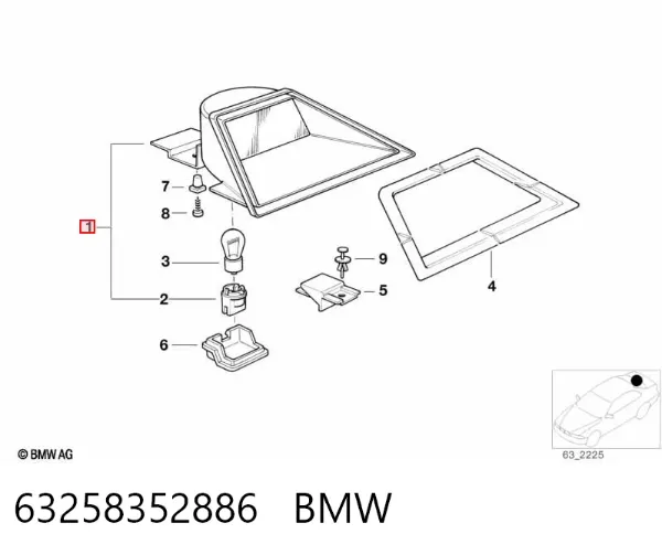 Sinal de parada traseiro adicional BMW 7 E38