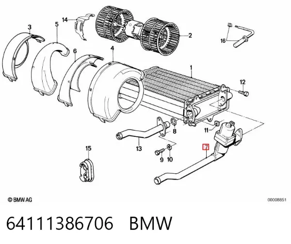 Válvula de forno (de aquecedor) BMW 3 E30
