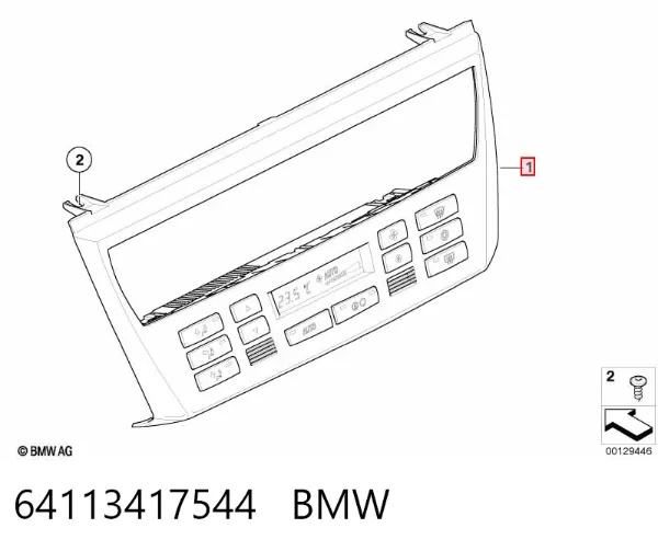 Unidade de controlo dos modos de aquecimento/condicionamento 64113417544 BMW