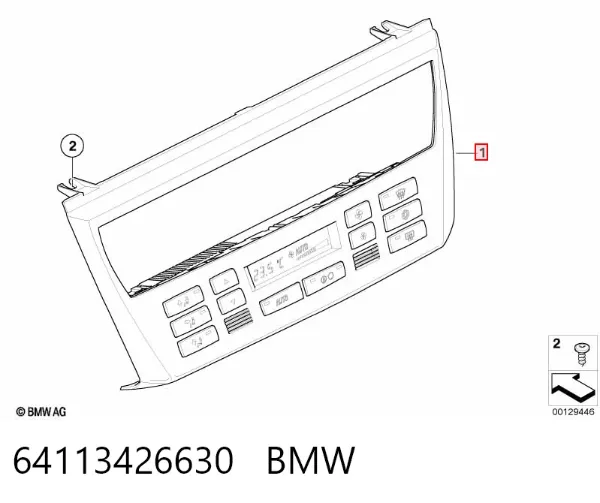 Unidade de controlo dos modos de aquecimento/condicionamento 64113426630 BMW