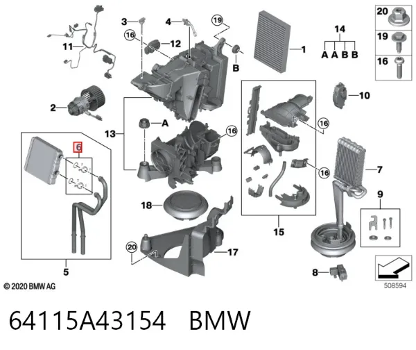  64115A43154 BMW