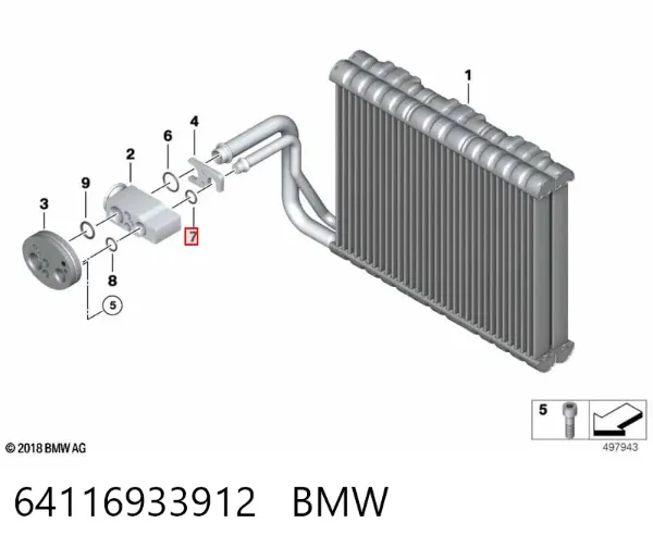 Anel de tubo de admissão do silenciador 64116933912 BMW