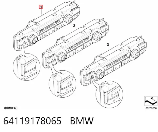 Unidade de controlo dos modos de aquecimento/condicionamento BMW X5 E70