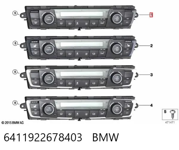 Unidade de controlo dos modos de aquecimento/condicionamento BMW 1 F20