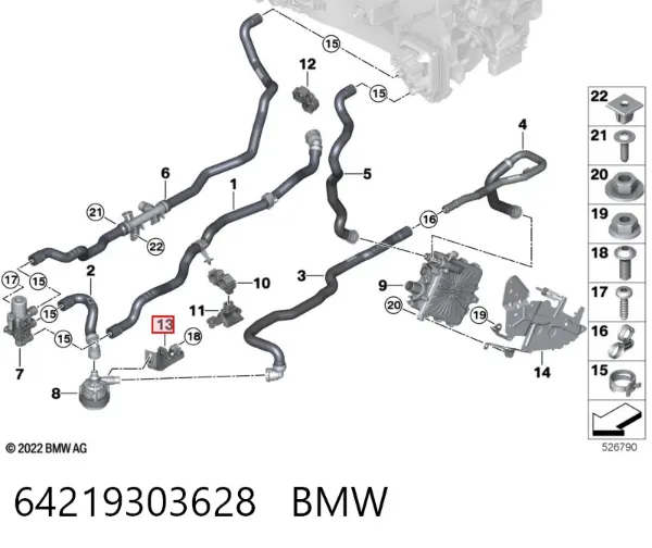 Consola de bomba da Direção hidrâulica assistida 64219303628 BMW