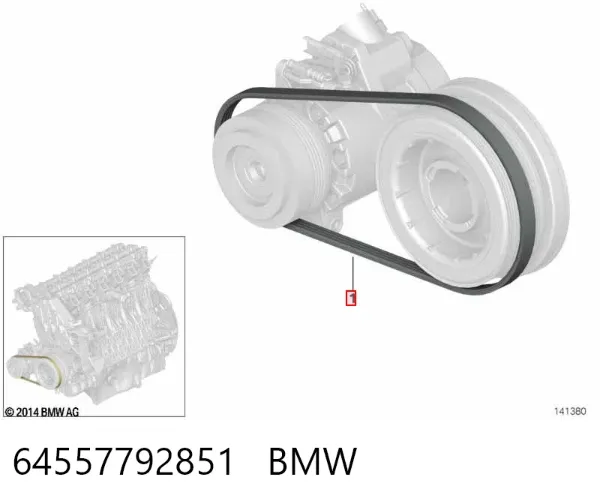 Correia dos conjuntos de transmissão 64557792851 BMW