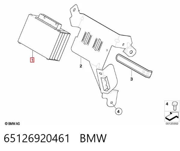 Reforçador do som de sistema de áudio 65126920461 BMW