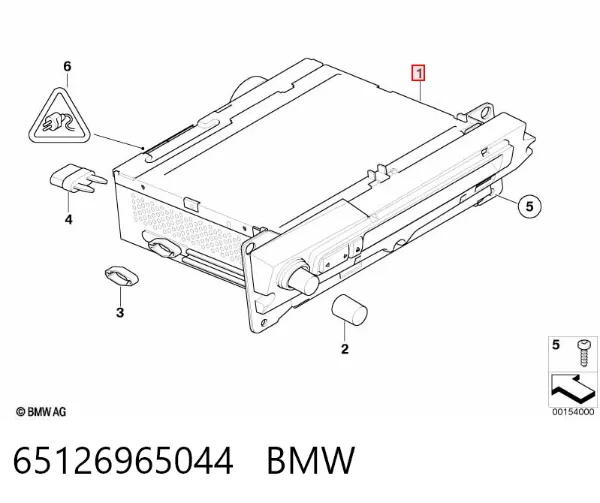 Aparelhagem de som (rádio AM/FM) 65126965044 BMW