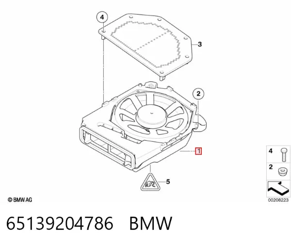 Subwoofer 65139204786 BMW
