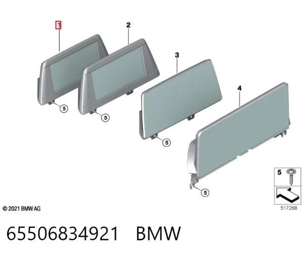 Mostrador multifuncional 65506834921 BMW