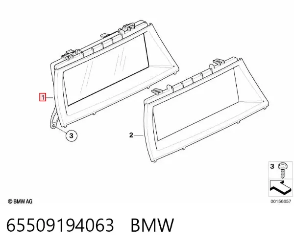 Mostrador multifuncional 65509194063 BMW