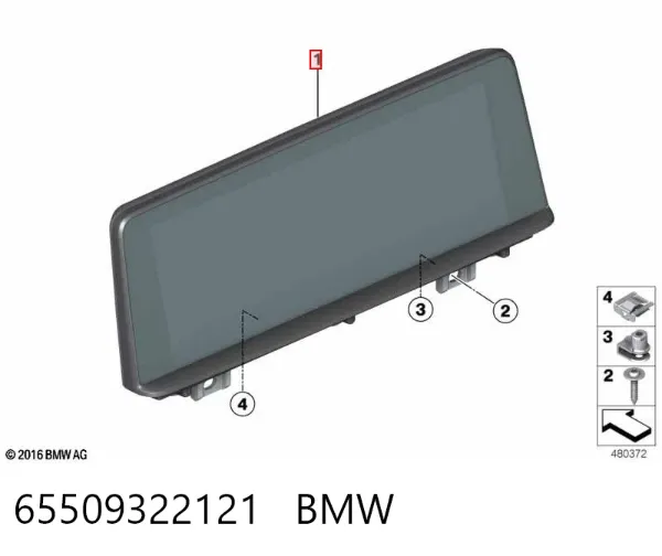 Mostrador multifuncional 65509322121 BMW