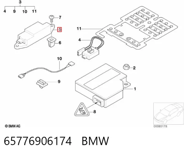 Sensor AIRBAG dianteiro 65776906174 BMW