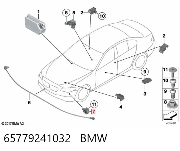 Sensor SRS 65779241032 BMW