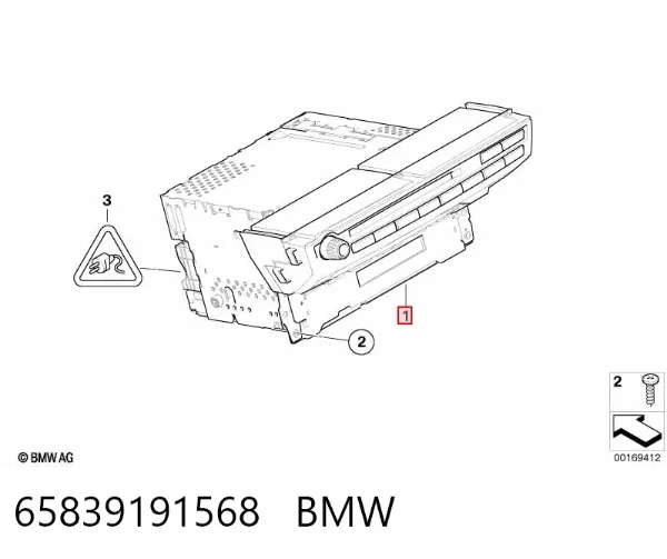 Aparelhagem de som (rádio AM/FM) 65839191568 BMW