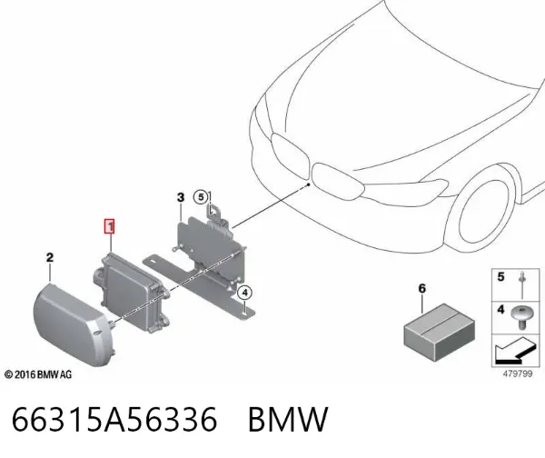 Sensor de radar de distância 66315A56336 BMW