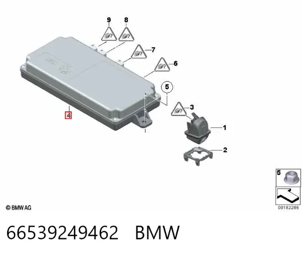 Módulo de direção da câmara 66539249462 BMW
