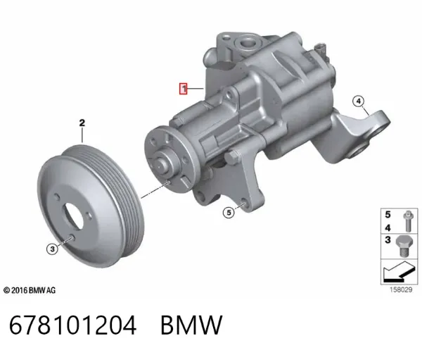 Bomba da Direção hidrâulica assistida 678101204 BMW