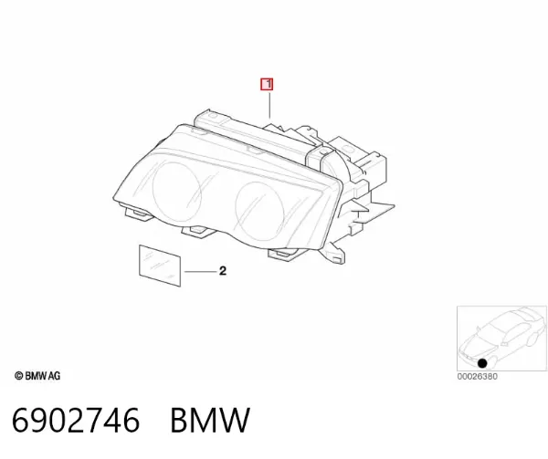 Luz direita 6902746 BMW