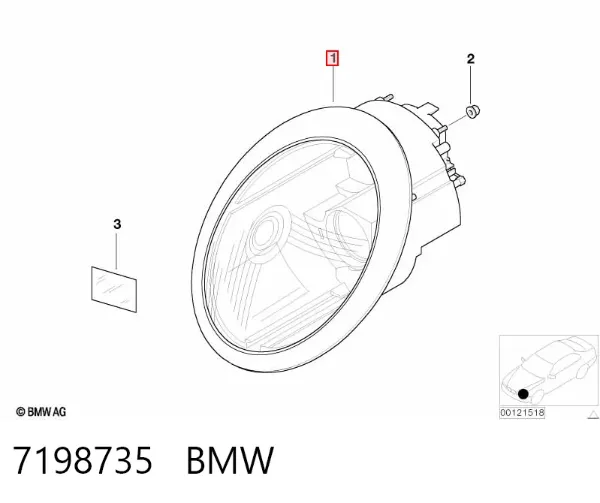 Luz esquerda 7198735 BMW