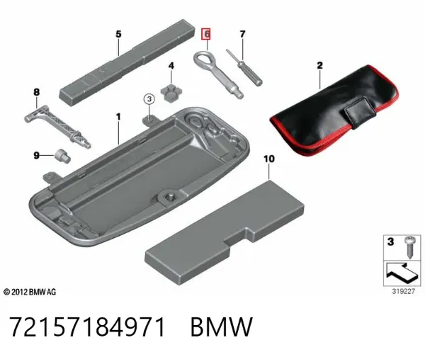 Gancho de reboque 72157184971 BMW
