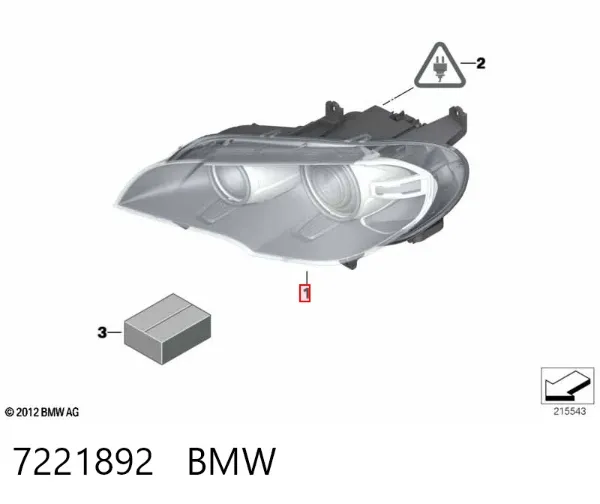 Luz direita 7221892 BMW