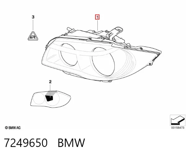 Luz direita 7249650 BMW