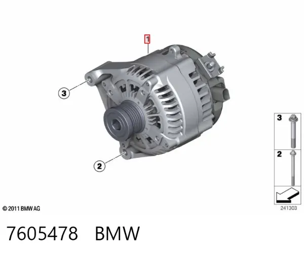 Gerador 7605478 BMW