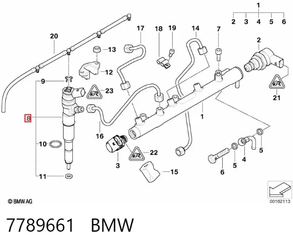 Injetor de injeção de combustível 7789661 BMW