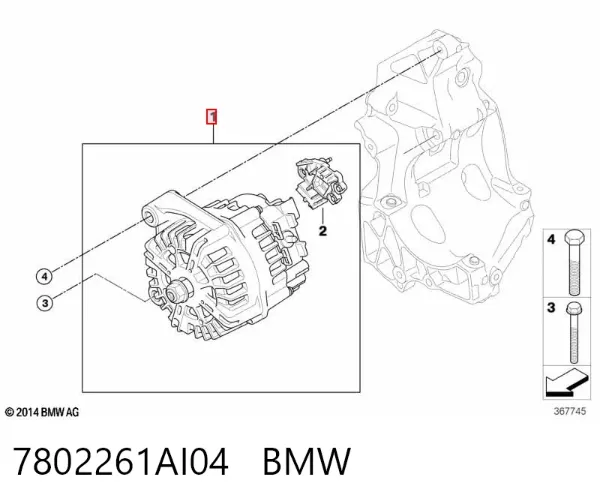 Gerador 7802261AI04 BMW