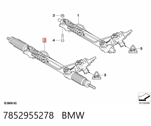 Cremalheira da direção 7852955278 BMW