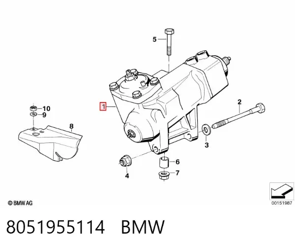 Mecanismo de direção (redutor) 8051955114 BMW