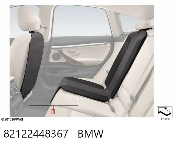 Capa de assento para a cadeirinha 82122448367 BMW