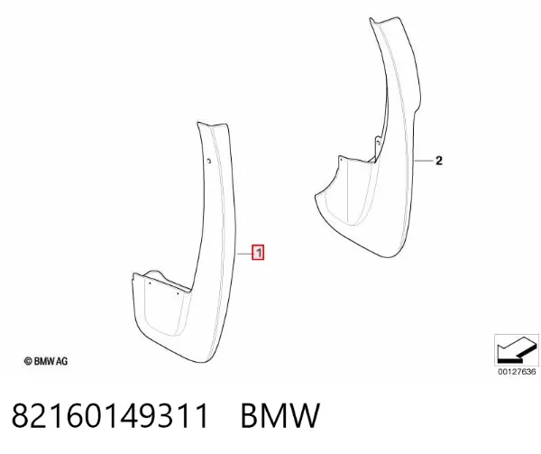 Protetores de lama dianteiros, kit BMW X3 E83